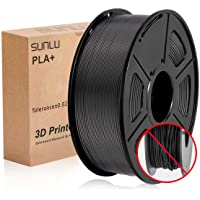 SUNLU Impresora 3D Filament- PLA plus Filamento PLA- Filamento PLA 1.75 1kg- Black